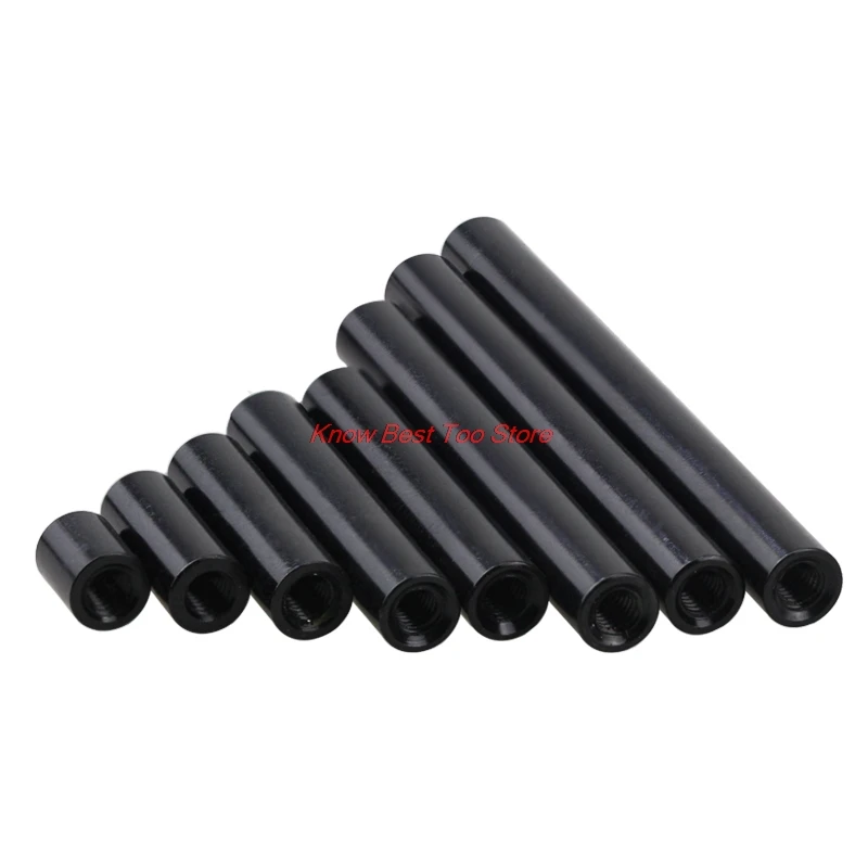 10pcs M3 Aluminum Column Post M3*6/8/10/12/15/20/25/30/35/37..100mm Black Aluminum Round Standoff Spacer Spacing Screws RC Parts