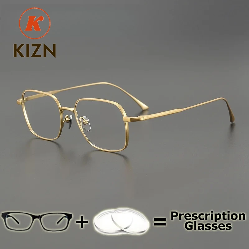 

KIZN Prescription Glasses Top Quality Myopia Photochromic Lenses Men's Medical Glasses Optical Lenses PureTitanium Recipe Presby
