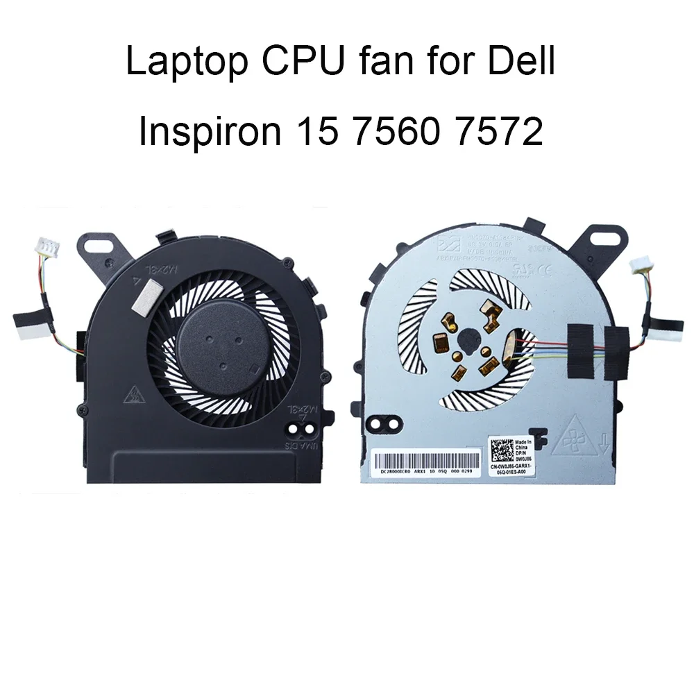 Computer CPU Cooling Fan for Dell Inspiron 15-7560 7572 Vostro 5468 5568 0w0j86 0W0J85 W0J85 0W0J86 DC028000ICR0 Cooler Radiator