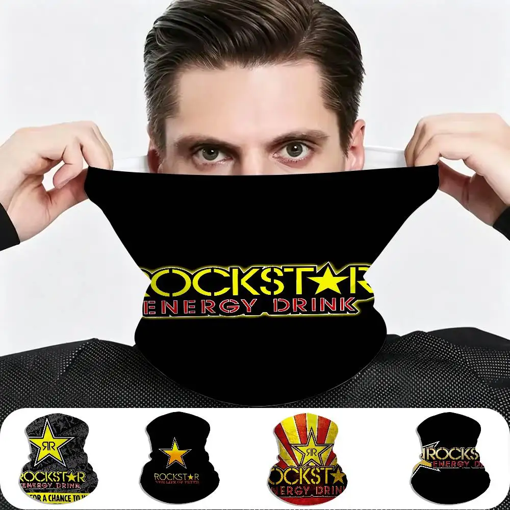 R-Rockstar E-Energy D-Drink UV protection face mask lightweight tube scarf for outdoor riding mountaineering camping