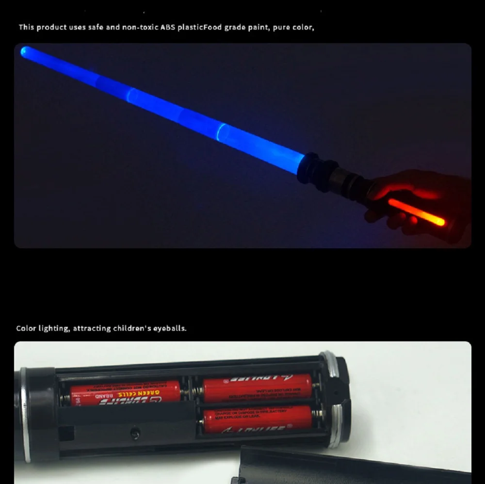 Spada laser RGB Cosplay puntelli da palcoscenico luca Light sabre Boy toy spada laser dueller Light pieghevole keychain monocromatico spada leggera