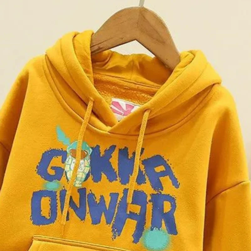 Sudaderas con capucha para niñas, Tops de algodón, abrigo, prendas de vestir, 2025, amarillo, primavera y otoño, a prueba de viento, regalo de Navidad para niños, ropa para niños