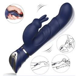 Vibrador de conejo, 10 modos vibratorios, juguetes sexys, consolador femenino de punto G, clítoris vaginal, doble vibrador AV Stick, productos sexuales para adultos