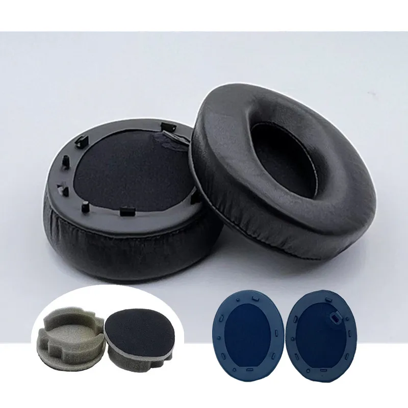 แผ่นหนังแกะสำรองหรือแผ่นรองหูตาข่ายผ้าสำหรับโซนี่ WH-1000XM4 WH1000XM4หูฟังฟองน้ำหุ้มที่อุดหูถ้วยหู