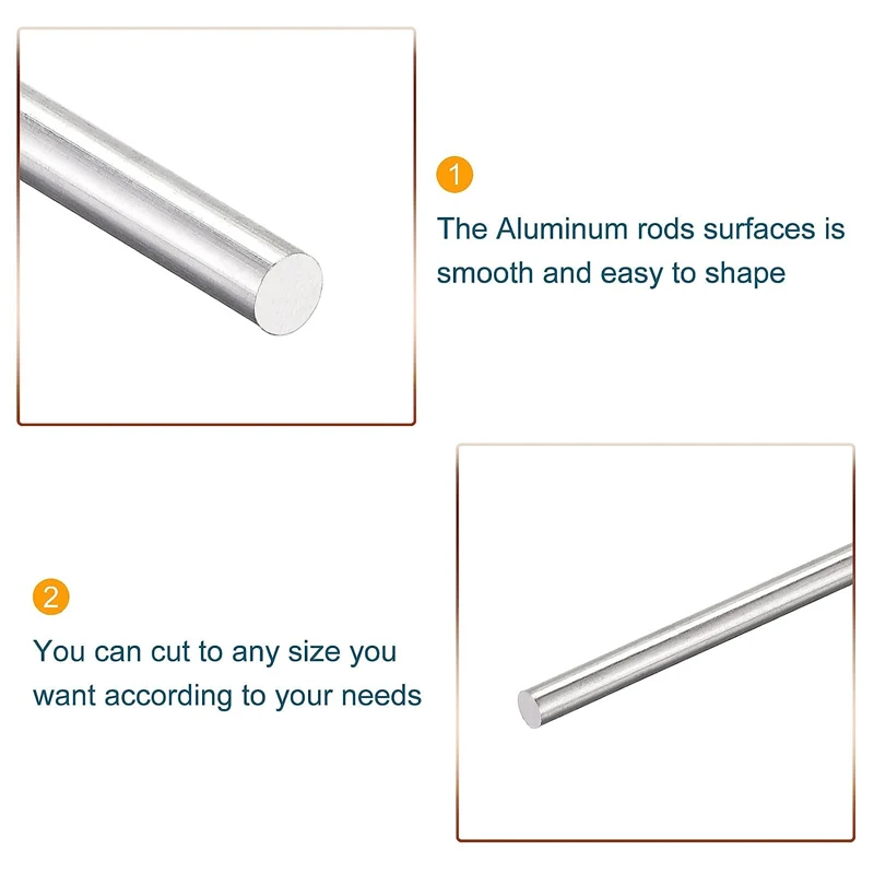 1/5pcs Aluminum Rod,Diameter2-180mm, Aluminum Round Bar,Good Electroplating Properties, Anti-Corrosion