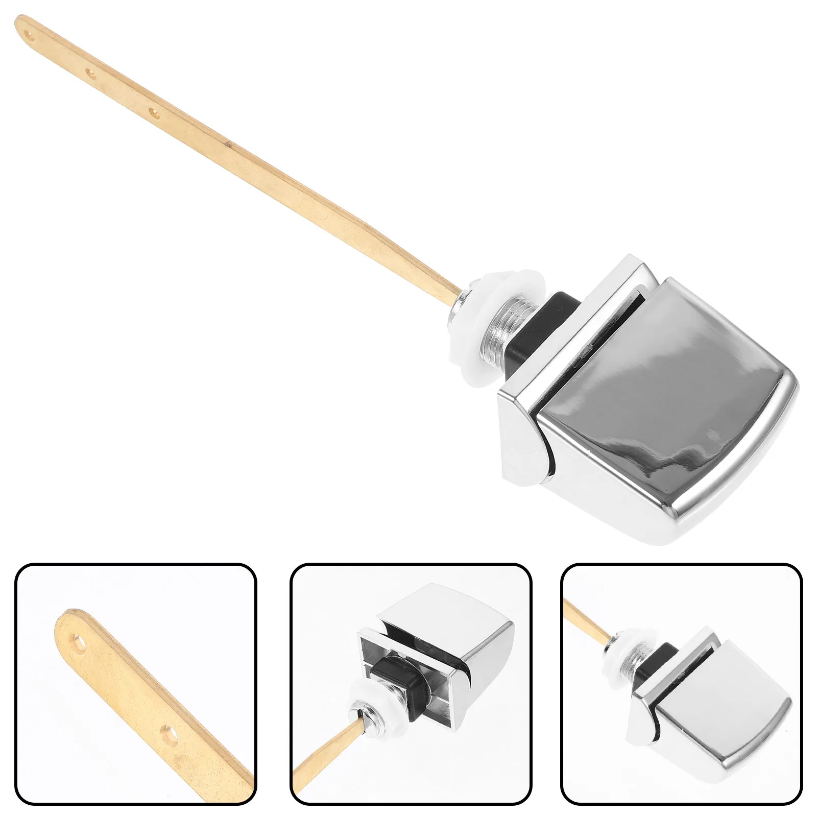 

Универсальный боковой рычаг смыва для унитаза из цинкового сплава, прочный сменный комплект, детали для бачка, простая установка, широкая совместимость