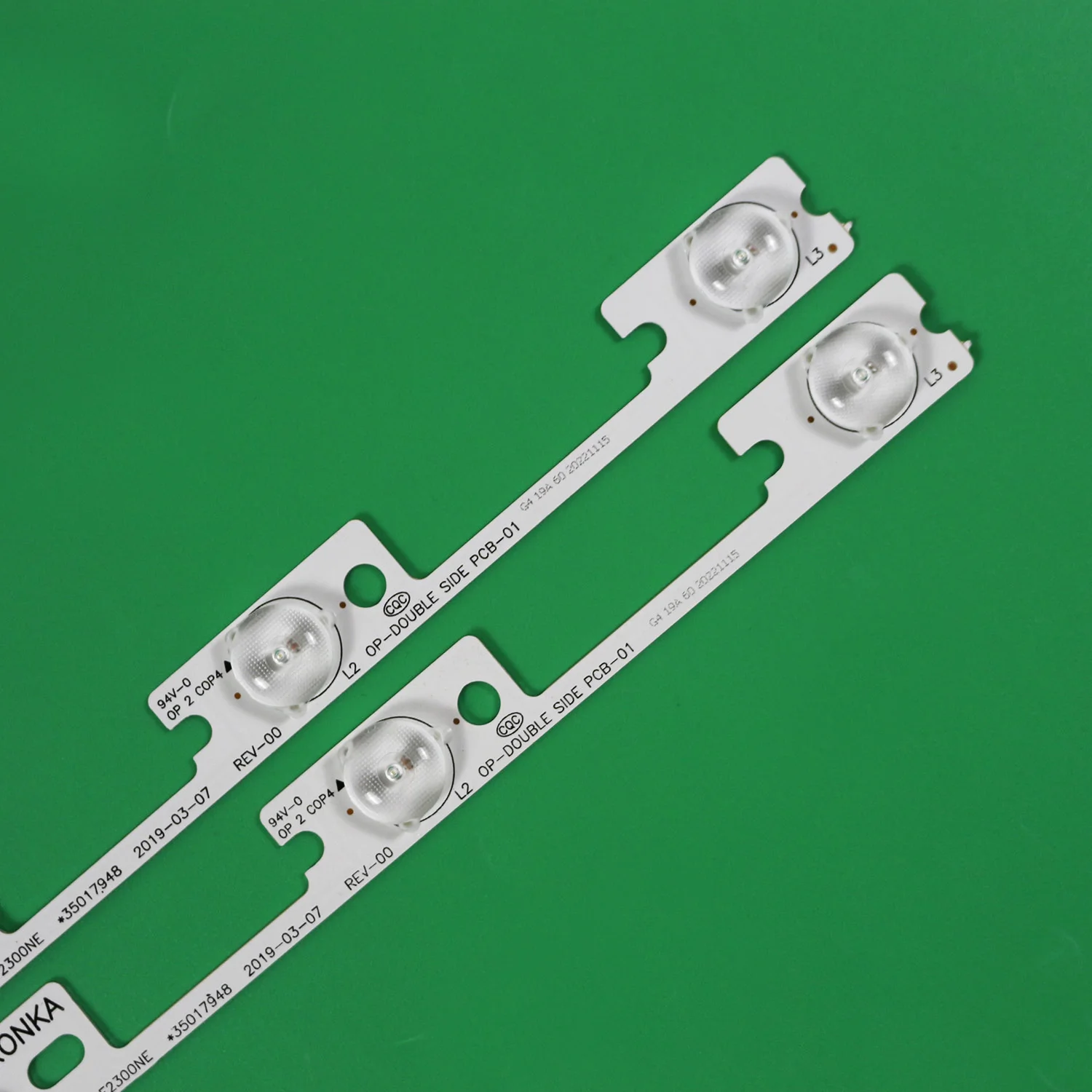 แถบไฟเรืองแสงทีวี LED 1/5/10/35kits 4ชิ้น3โคมไฟ6โวลต์สำหรับ LED32F2300NE LED32F2300 Konka LED32F2300FX 35017946 35017947 35017948