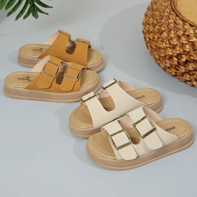 Zapatos de playa informazioni para niecos y nias, chanclas antideslizantes con punta abierta, suela suave, cómodas, pantofole per bambini