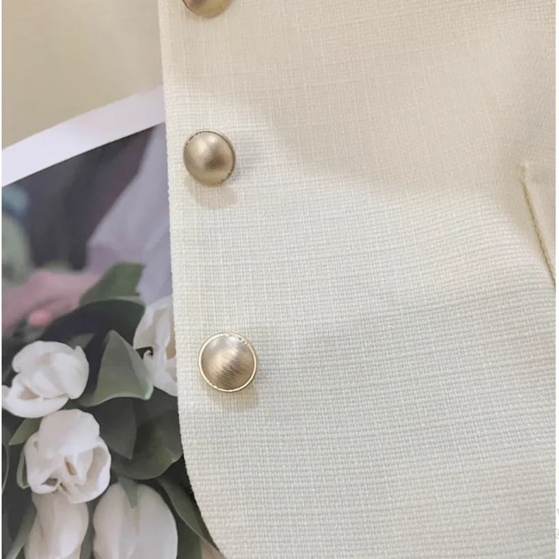 LIBIELIY Thin Temperament Small Suit Jacket Female Short 2025 Summer New Simple Ladies V-neck Casual Women Blazer Tops