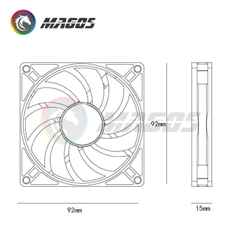 Computer Case Fan 9cm RGB PWM Cooling Slim Fan 90mm 4pin CPU Cooler 5V ARGB AURA SYNC Quiet Fan PC Gamer DIY Cabinet 9015/9215