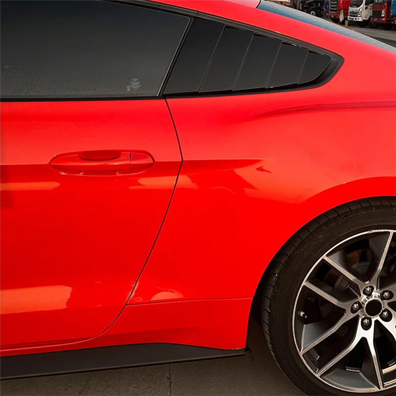 

Car Rear Triangular Window Louvers Shutters Blinds Cover Trim For Ford Mustang MK6 2015-2023 Glossy Black