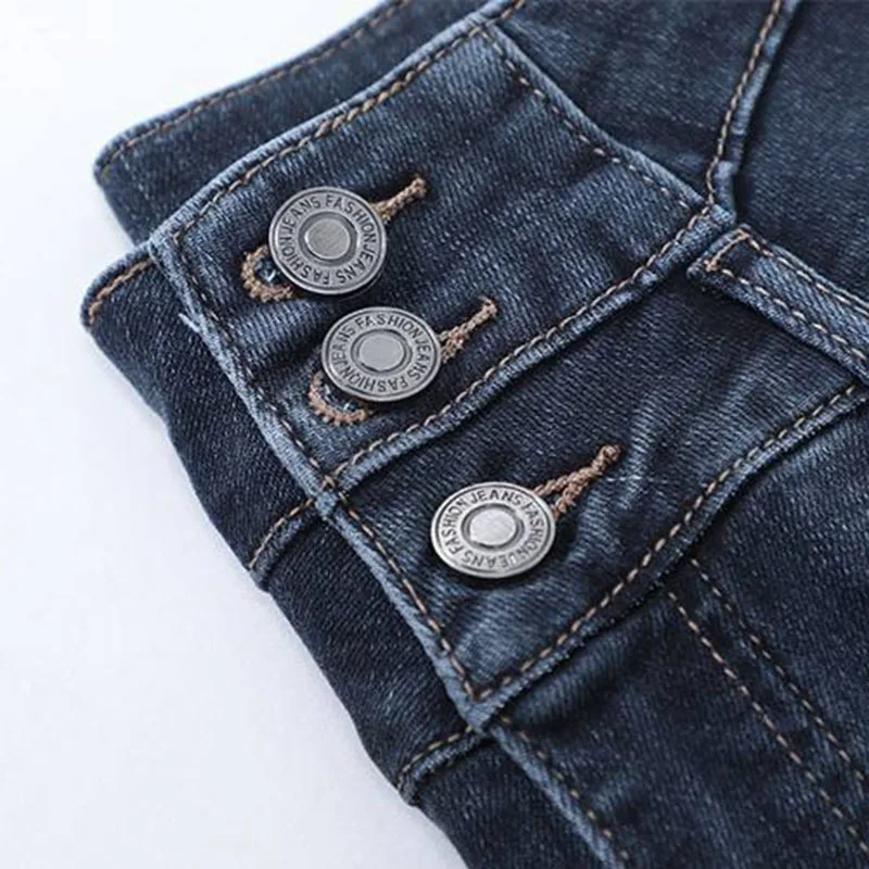 Lift Hips Skinny Pencil Jeans New Casual Denim Stretch Pants Korean Streetwear Slim Kot Pantalones Womens High Waist Vaqeros