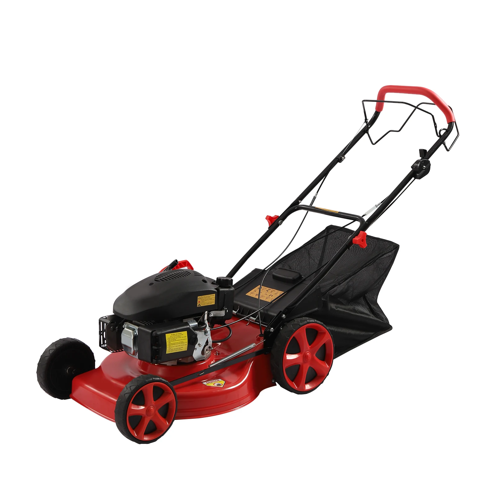 NEWEST 140CC 5HP Self Propelled Gas Lawn Mower, 20 Inch 4-Stroke High Wheel FWD Gas Walk Behind Self Propelled Lawn Mower Single Cylinder Motor OHV Gasoline Engine with 60L/15.85gallon Capacity Bag