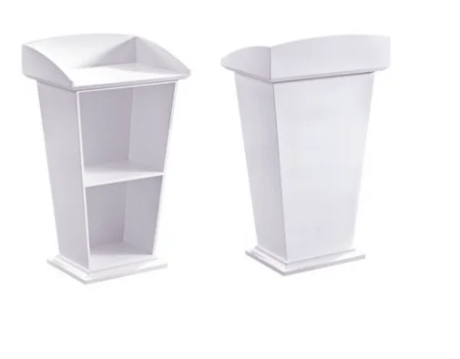 *Pure White Floor-Standing Speakers Elegant Wooden Office Furniture Churches Hotels Education Training-for Classrooms Lectures
