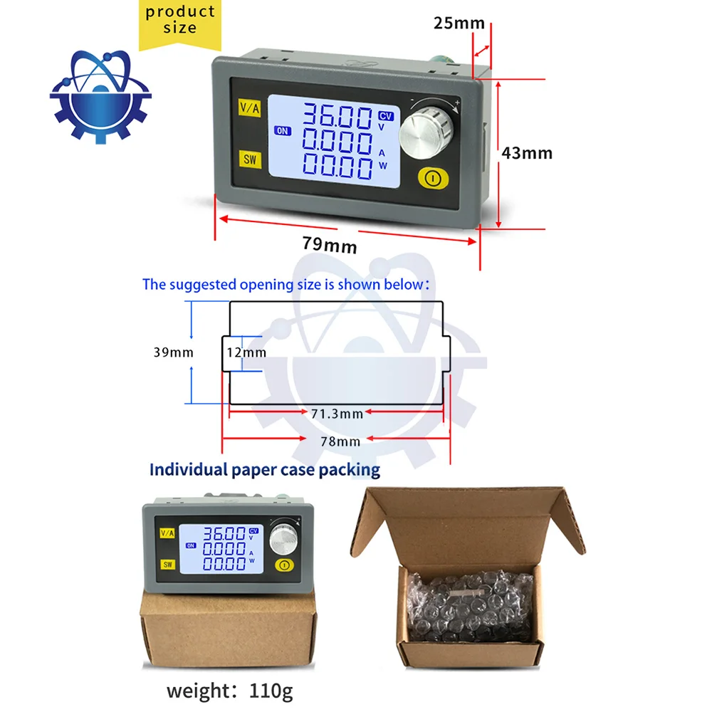 DC 0.5-30V 4A With LED Display Buck Boost Converter Variable Voltage Regulator Adjustable Voltage Regulated Lab Power Supply