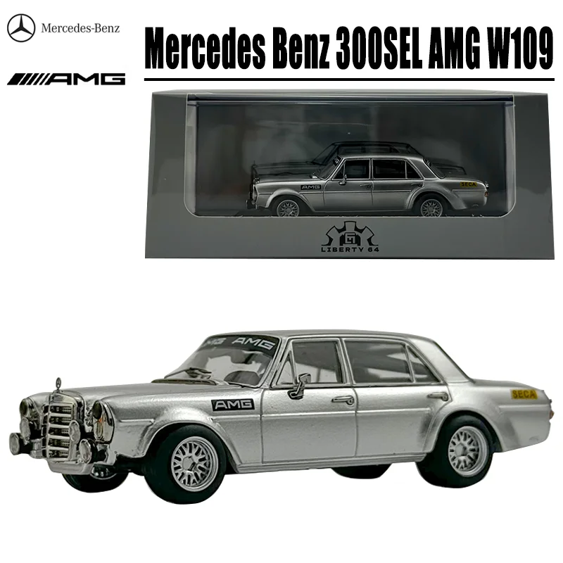 Liberty64 1/64 Mercedes Benz 300SEL AMG W109 Silver Alloy Toy Motor Vehicle Diecast Metal Model Gifts