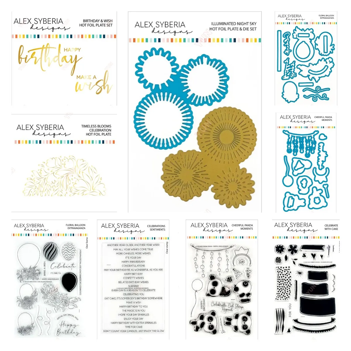 Congratulations and Cheers Delicate Flower Balloons Large Party Stamping Metallic Cutting Stencils DIY Scrapbooking