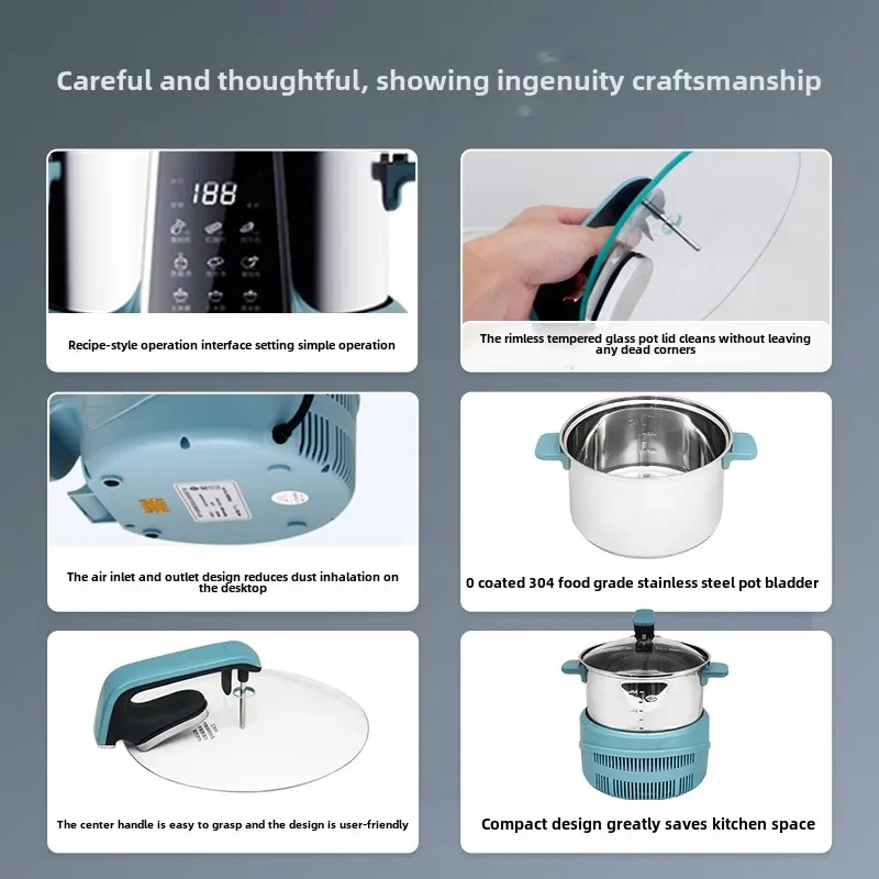 Jiesai Gemside Intelligent Automatic Frying Machine Smoke free Cooking Pot Home Electric Frying Pot Frying Robot S20