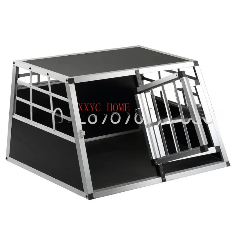 

Aluminum Pet/Cat/Puppy/Dog Vehicle Transport Cage 104x91x70cm Suitable for The Large Size Dog