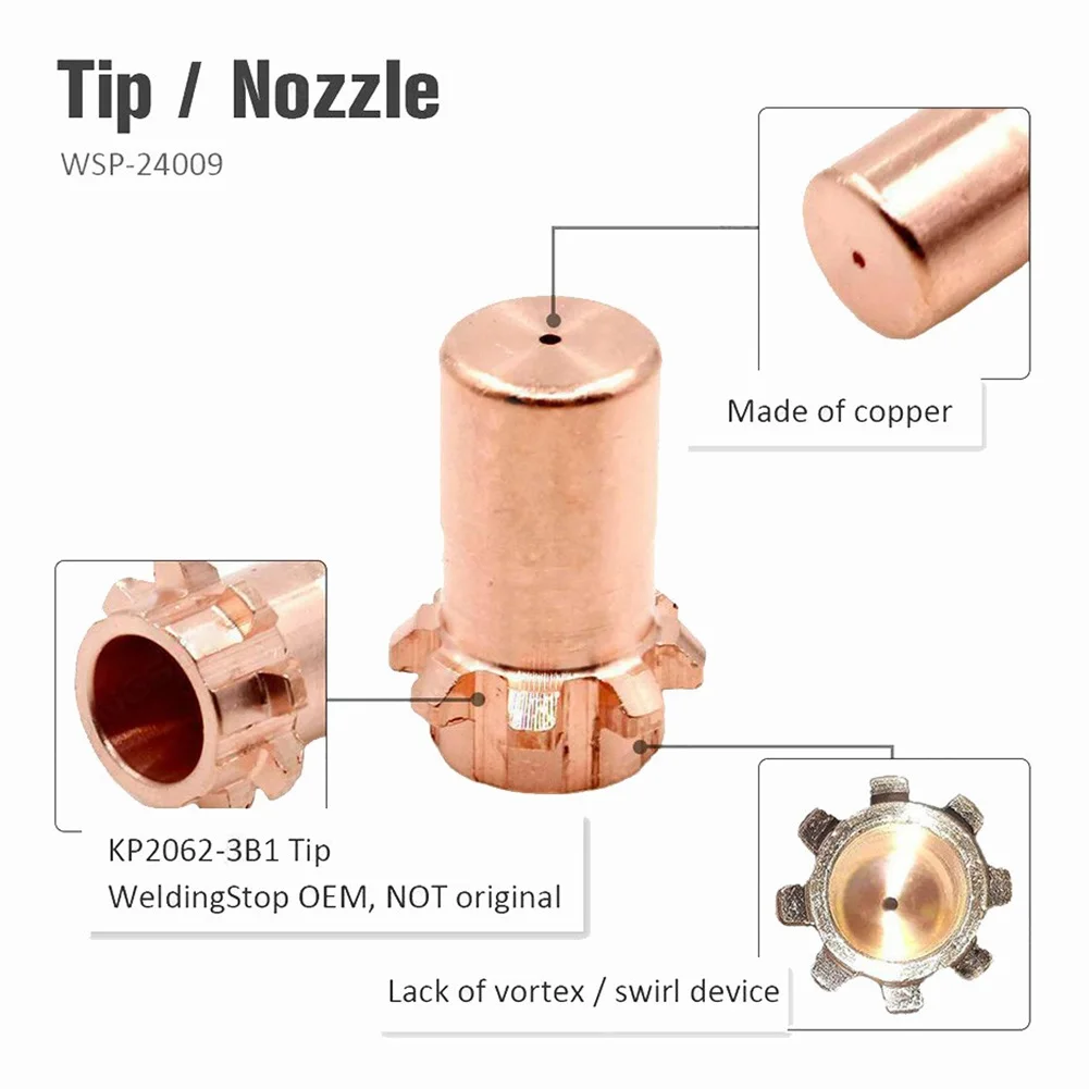 متفوقة الجودة 5 قطعة KP2062 3B1 البلازما Nozzles 0053 للكهرباء ProCu 20/55/80 PCT 80 ضمان الأداء الأمثل!