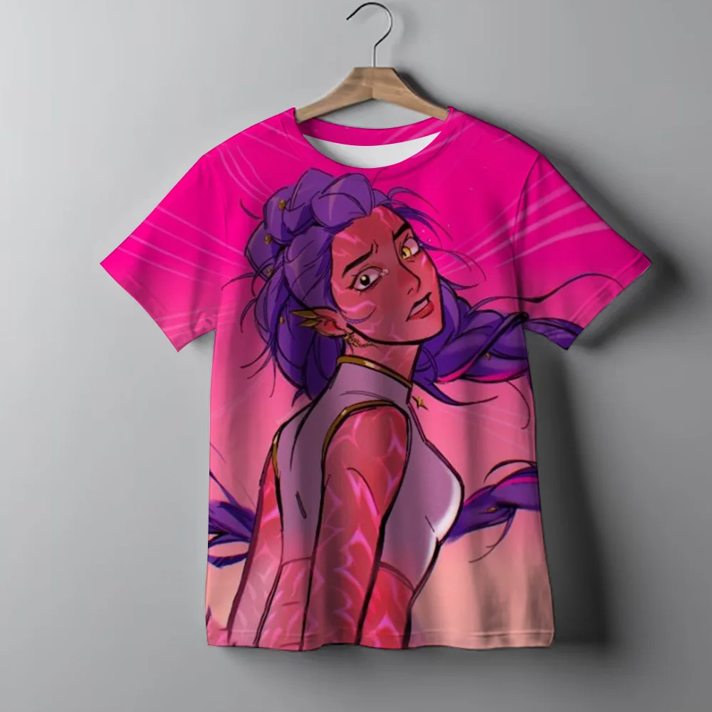 

Детская одежда, модные повседневные топы KPop Demon Hunters, футболка с круглым вырезом и короткими рукавами для девочек и мальчиков, подарок для фанатов K-Pop Demon Hunters, футболка