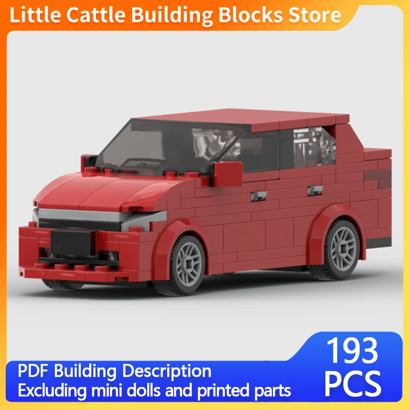 Speed Racing Car Model MOC Building Bricks Red Compact Car Modular Technology Gifts Holiday Assemble Children Toys Suit