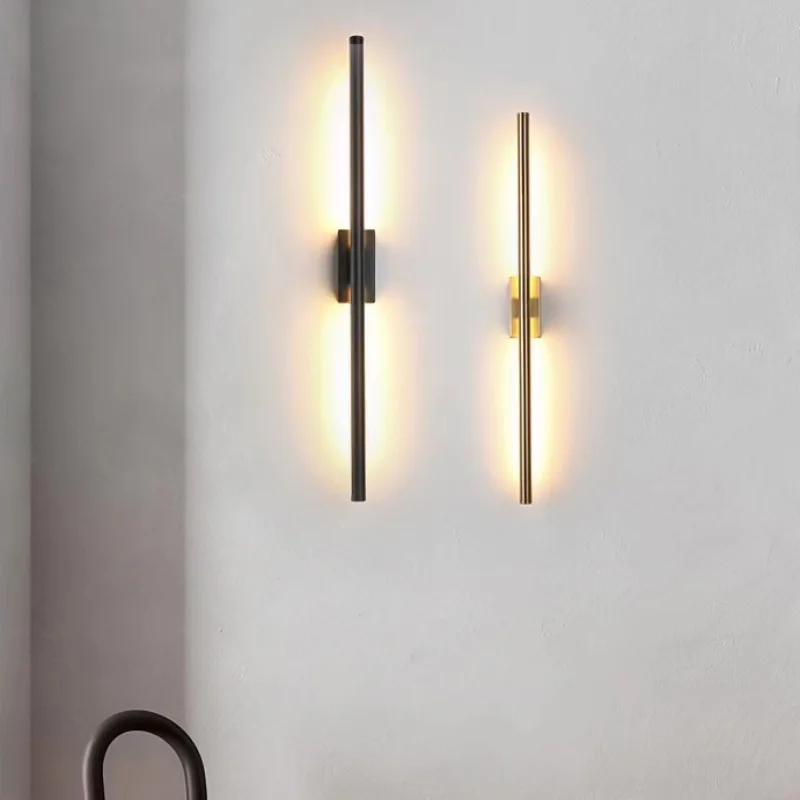 

Nordic Modern Wall Sconce Lamp Light Living Room Lighting Background Plug Plated Bedroom Bathroom Lamp Corridor Aisel LED Home