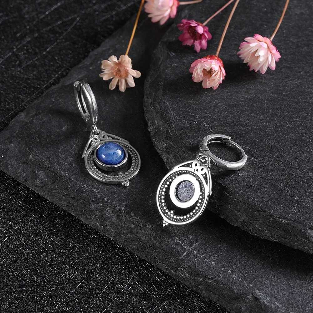 Varietà di gemme orecchini in argento Sterling 925 cianite naturale per le donne gioielli in Labradorite Fine regalo di compleanno di fidanzamento per feste