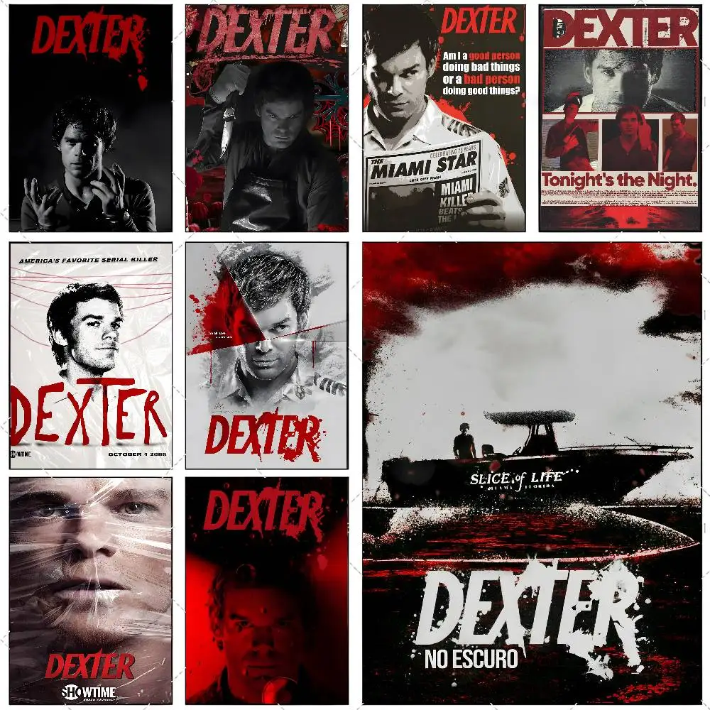 ملصق Dexter Morgan ملصق فني عالي الوضوح ذاتي اللصق مقاوم للماء لتزيين المنزل