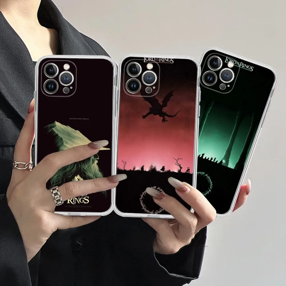 The L-Lord of the R-Rings Phone Case Silicone Soft for iphone 16 15 14 13 12 11 Pro Mini XS MAX Plus X Cover