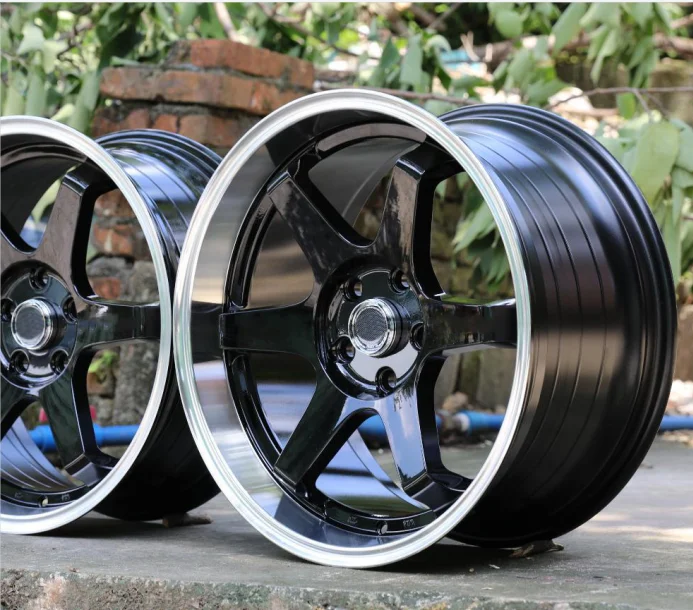 Roda balap R15 R16 R17 R18 inci pelek Aloi Jepang hitam 20x14 18x12 18x105 5x1143 4X100 pelek 17X7.5 18X8.5