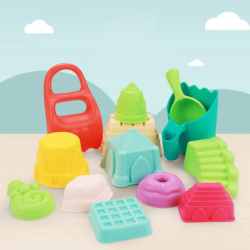 Bebê praia jogar areia brinquedos verão silicone macio crianças balde ferramenta ancinho ampulheta ao ar livre jogar areia conjunto de ferramentas de natação brinquedos