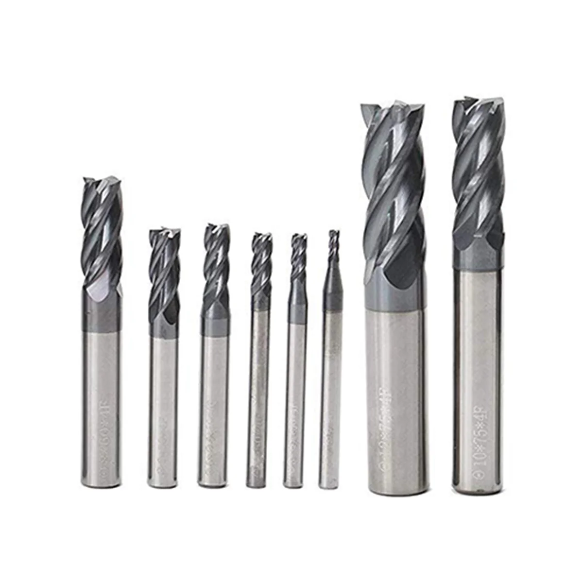 

8PCS 2-12mm CNC Square Nose End Mills,Carbide Tungsten Steel Milling Cutter, Router Bits Bits Tool Straight