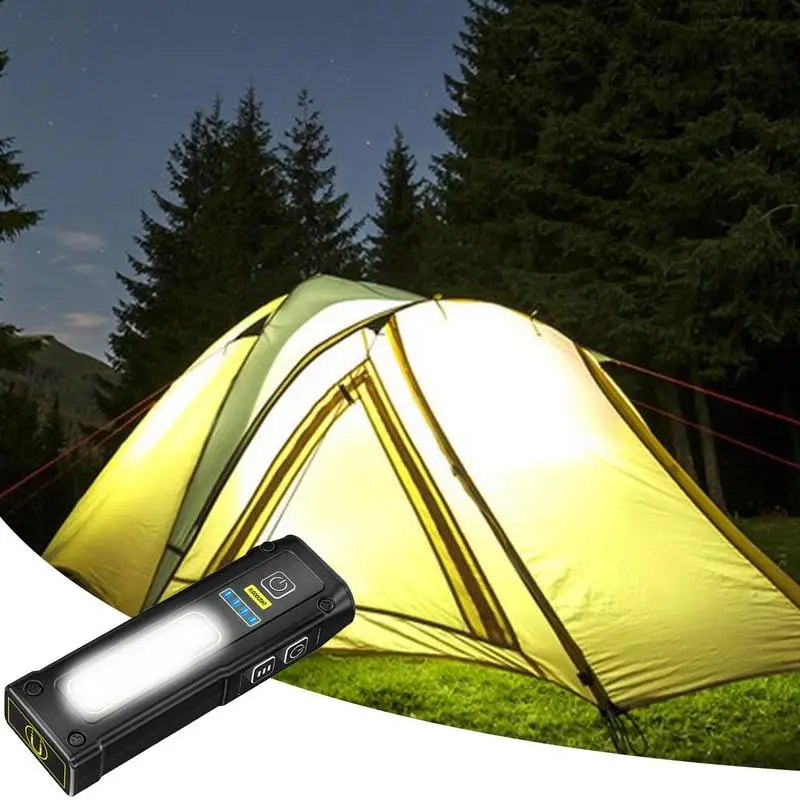 High Lumen LED Flashlight Outdoor Rechargeable Flash Light Color Changing Side Light Camping Supplies Power Bank For Hikers