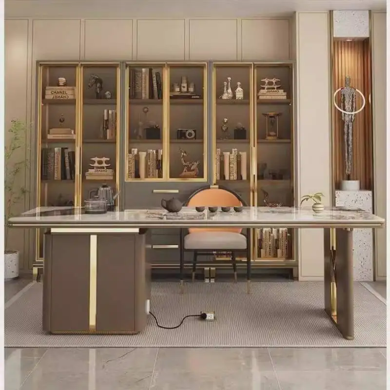 

Эстетический стол для руководителя с выдвижным ящиком, прочный дизайн кабинета, компьютерный стол для руководителя, современная офисная мебель Mesa De Escritorio