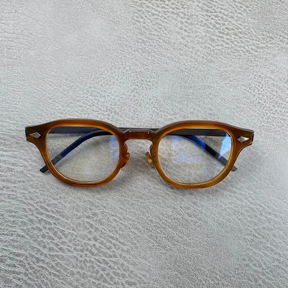 

Eyeglass Frames Unique Vintage Titanium Reading Handmade Horn Prescription Man Glasses Frames Myopia Optical Lens Eyeglasses