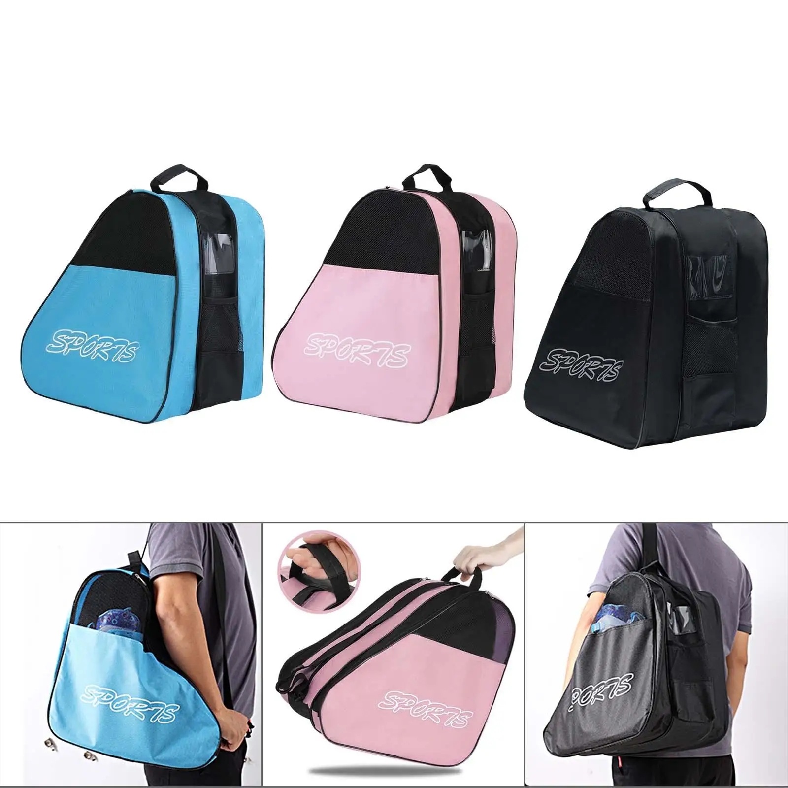 Bolsa transpirable para patines, funda para patines en línea, patinaje sobre hielo