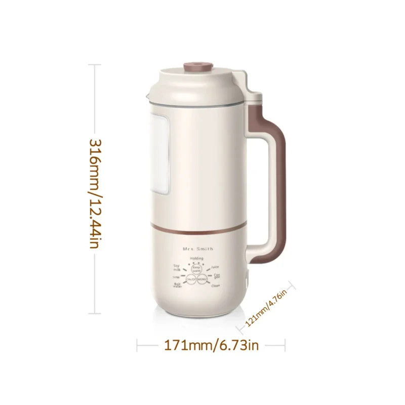 1000ml portable mini milk maker with free filtering and self-cleaning-enjoy fresh soy milk and juices anytime