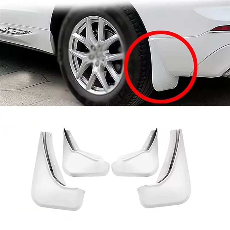 

4Pcs/Set Wheel Mudguards White Car Accessories Fit For Volvo XC60 2018-2023 Front,Rear Fenders Protection