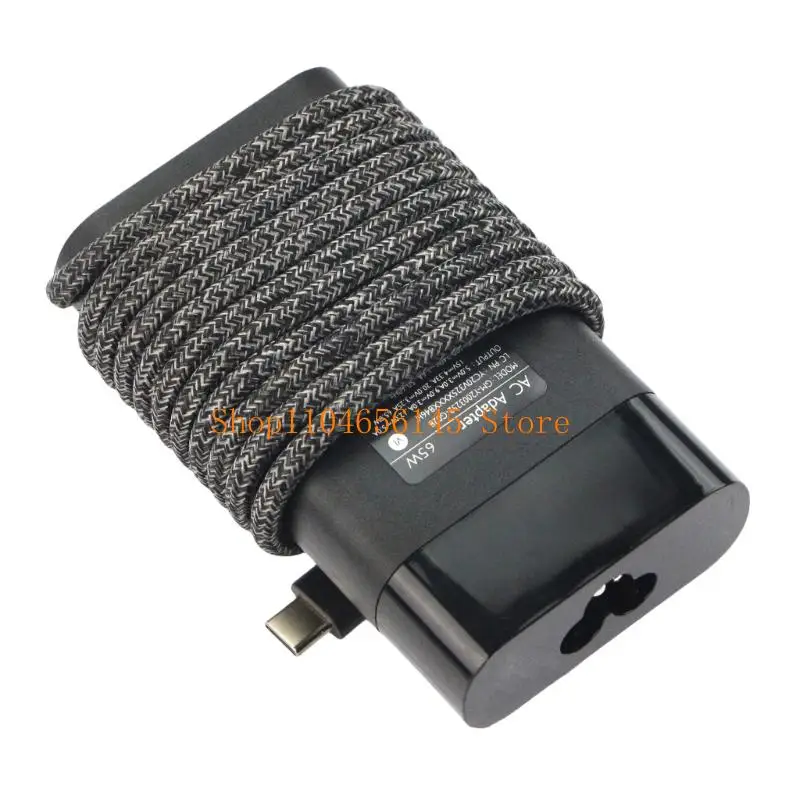 652F Fast Charging 20V 3.25A 65W USB Type C Power Adapter Universal for Laptops