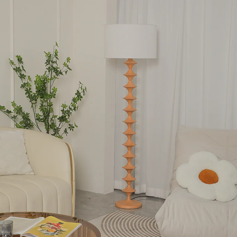 Lámpara de pie Medieval retro log estilo japonés sala de estar dormitorio lámpara de atmósfera de alta gama