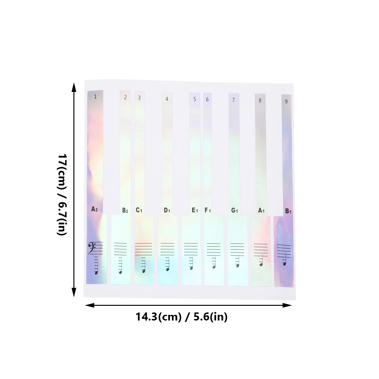 

2pcs Piano Keyboard Stickers Colorful Decals For Beginners Learning Tool Piano Accessory Labels Easy Learning Method Great Gift