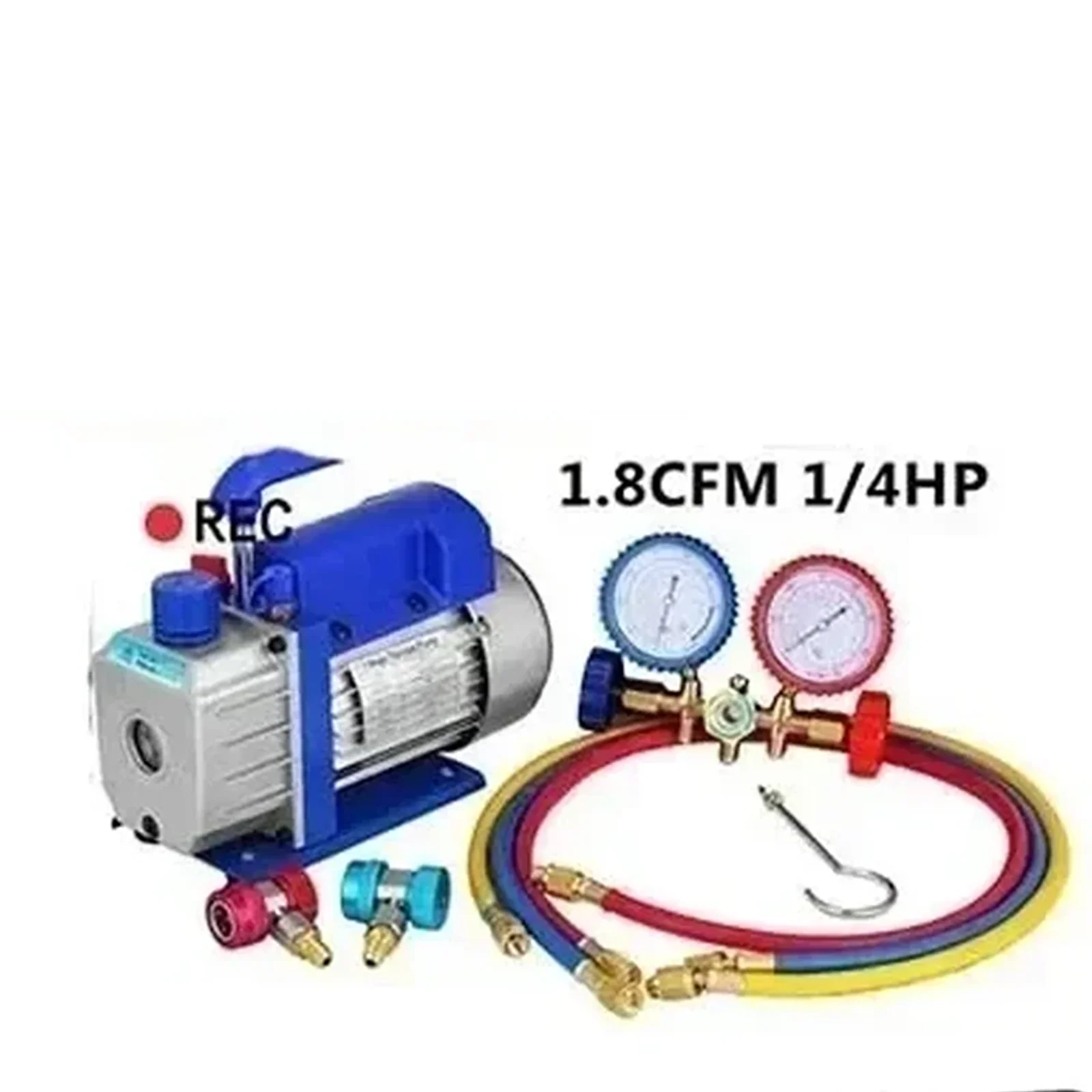 Image of SIHAO 1.8/3/4/4.8CFM Vakuumpumpe, einstellbares HVAC-Kältemittel-Rückgewinnungswerkzeug für die Auto-Klimaanlagen-Vakuumierung mit Manometern, professionelles Vakuumiergerät für den Heimgebrauch