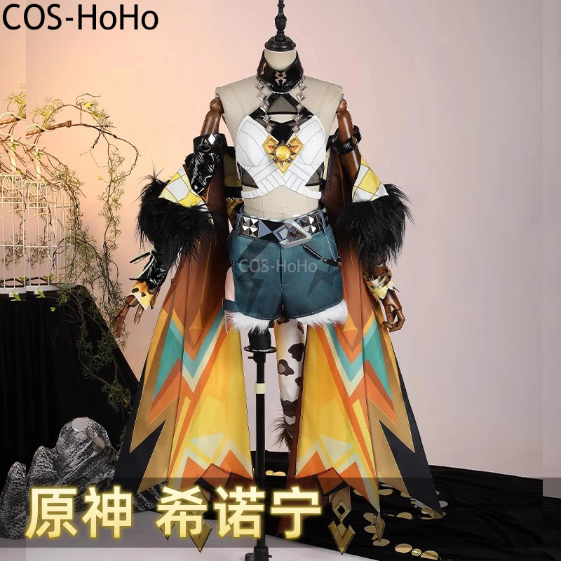 COS-HoHo Genshin Impact Xilonen Game Suit Gorgeous Lovely Uniform Cosplay Costume Halloween Party Role Play Outfit Women XS-XXL