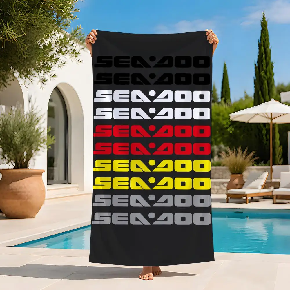 Brand S-Sea-Doo Towel Extra Large Beach Towel Quick Dry Sand Free Super Absorbent Lightweight Hot