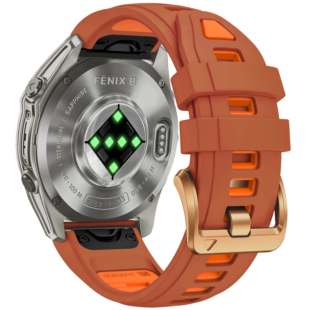 Sport Silicone Strap for Garmin Epix Pro Gen 2 42mm/Fenix 9 9Pro 8 43mm 7S 6S 5S Plus Soft Bracelet 20mm Quickfit Two-Tone Band