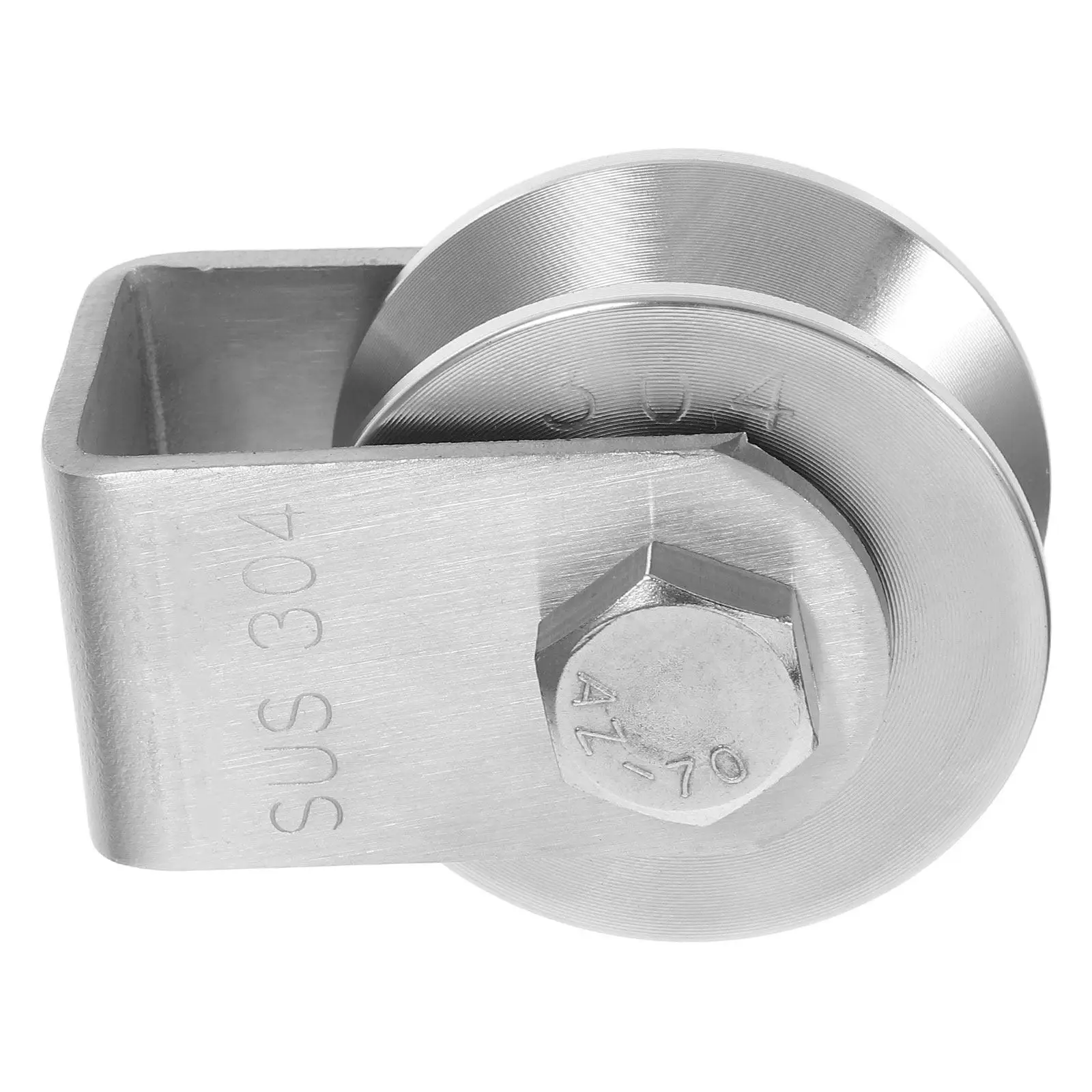 Fixed Pulley Bearing Stainless Steel Smooth Sliding Door Gate Cable Wire Rope Groove Metal Wheel Roller Heavy Duty Lifting view 4