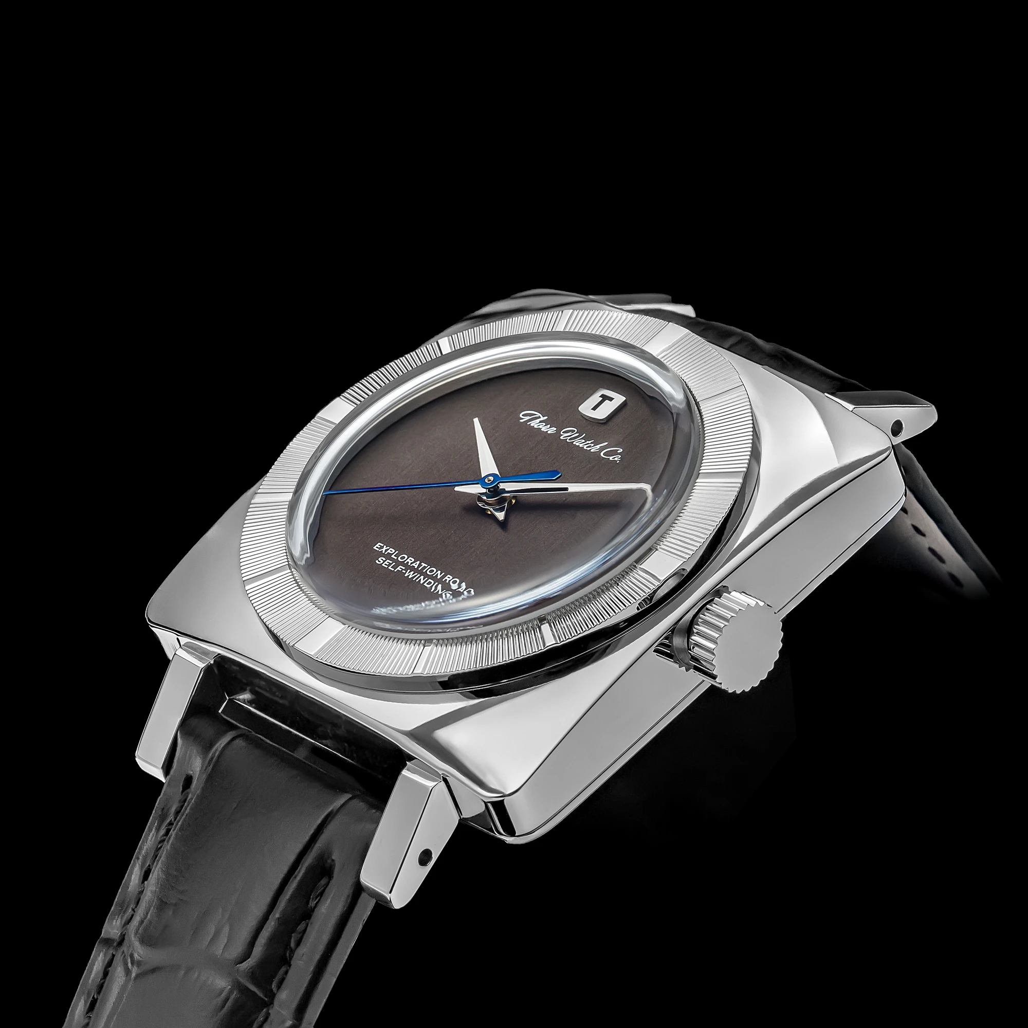 

Мужские автоматические часы THORN, 34 мм, квадратные ретро механические наручные часы, 5 м, водонепроницаемые, с сапфировым стеклом, PT5000