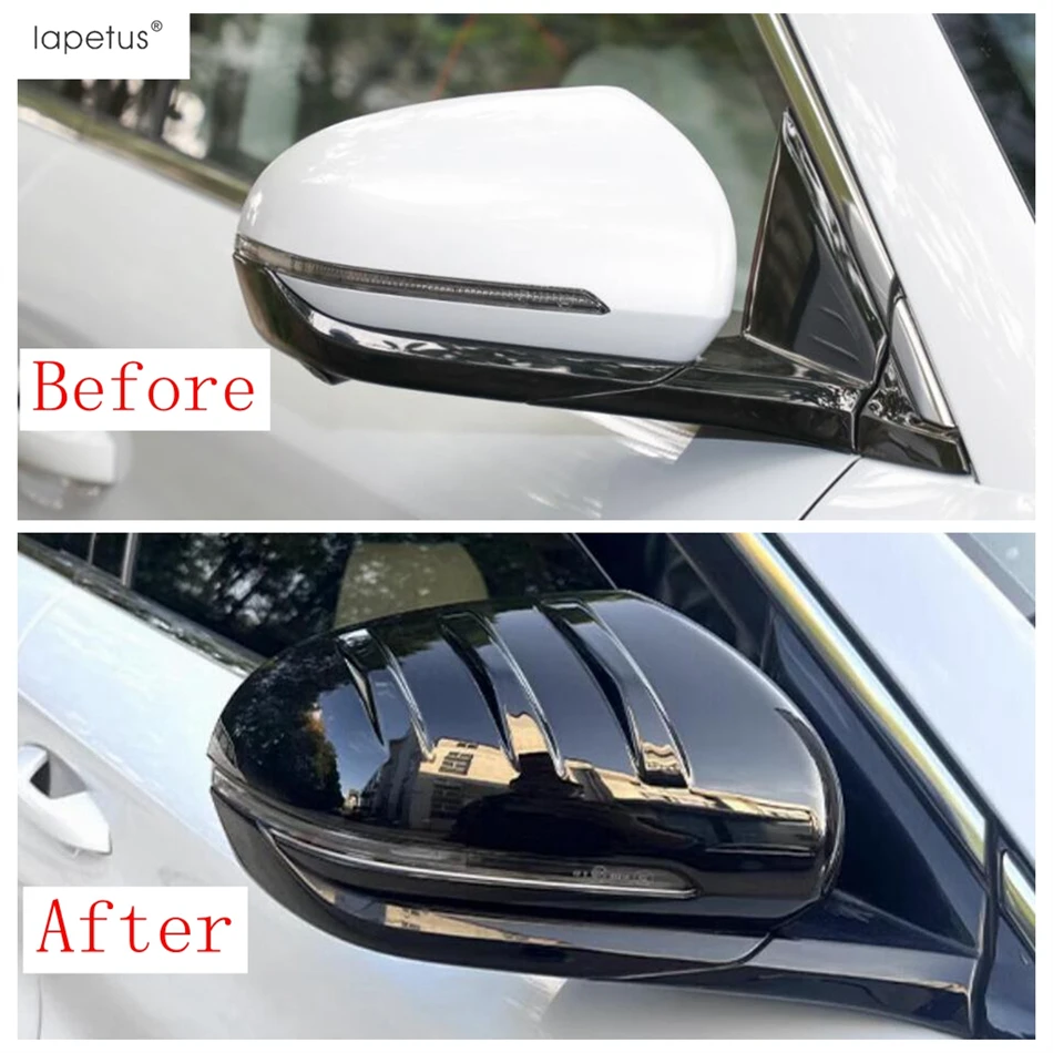 Rearview Mirror Cap Shell Decoration Protection Cover Trim For BYD Atto 3 Yuan Plus 2022 - 2024 ABS Black Accessories Exterior