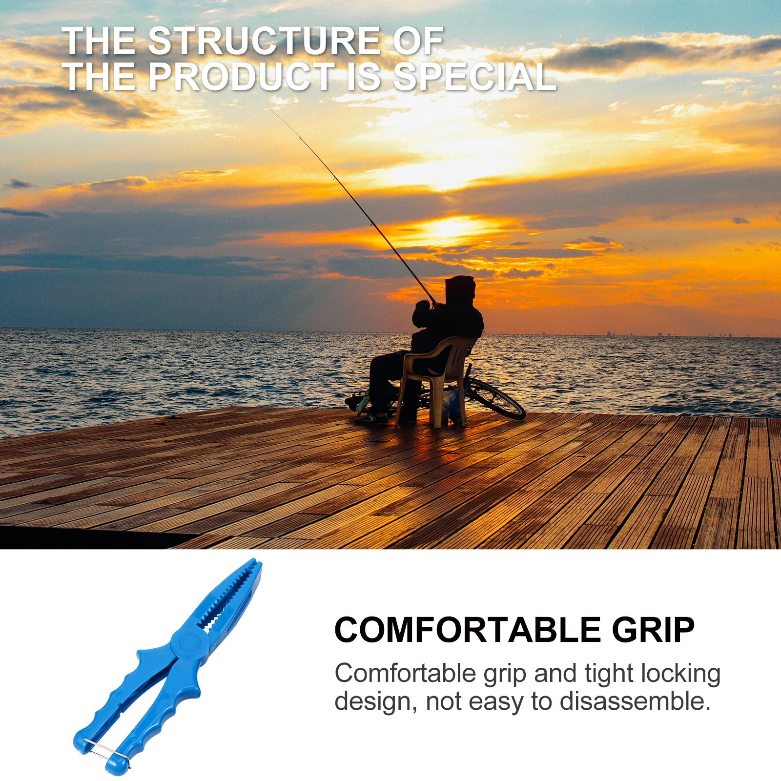 

Plastic Fish Clamp Fishing Tool Lightweight Lip Gripper Controller Abs Pliers Non Slip Durable Portable Easy Fetch